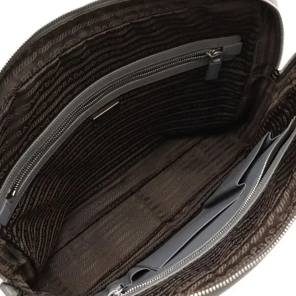 Prada Leather Triangle Logo Briefcase - Picture 8 of 9